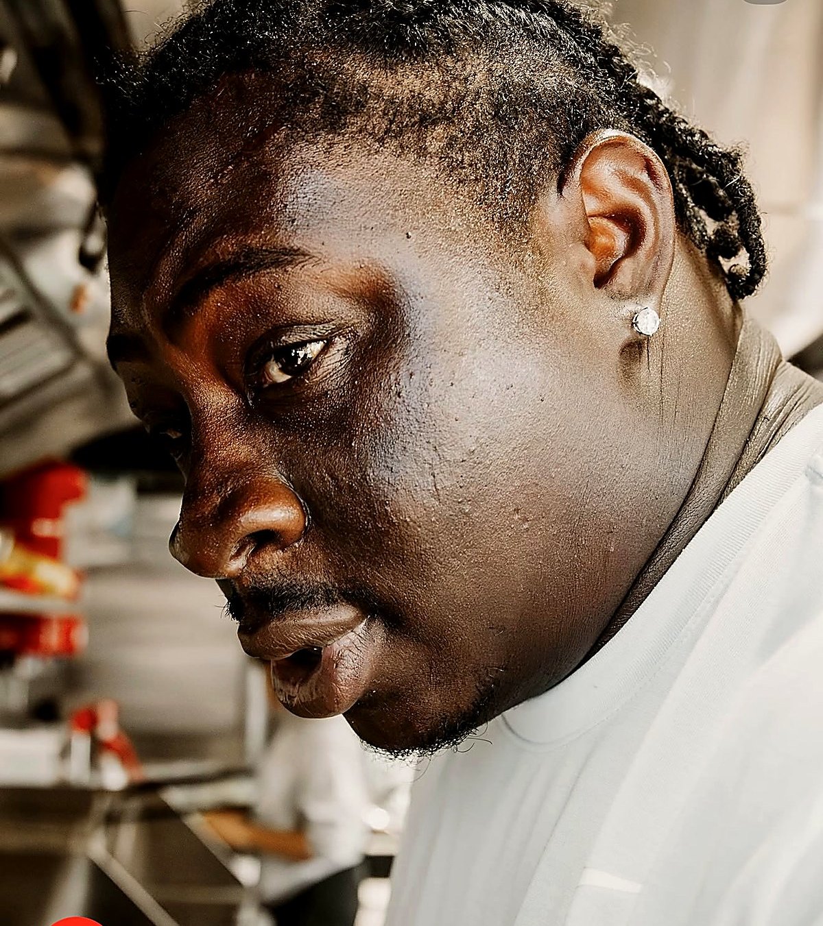 Demetrece Plucker in the kitchen